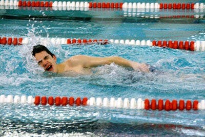 A participant of the Lee County Special Olympics swim team practices at the Opelika Sportsplex and Aquatics Center. (Rebekah Weaver / assistant photo editor)