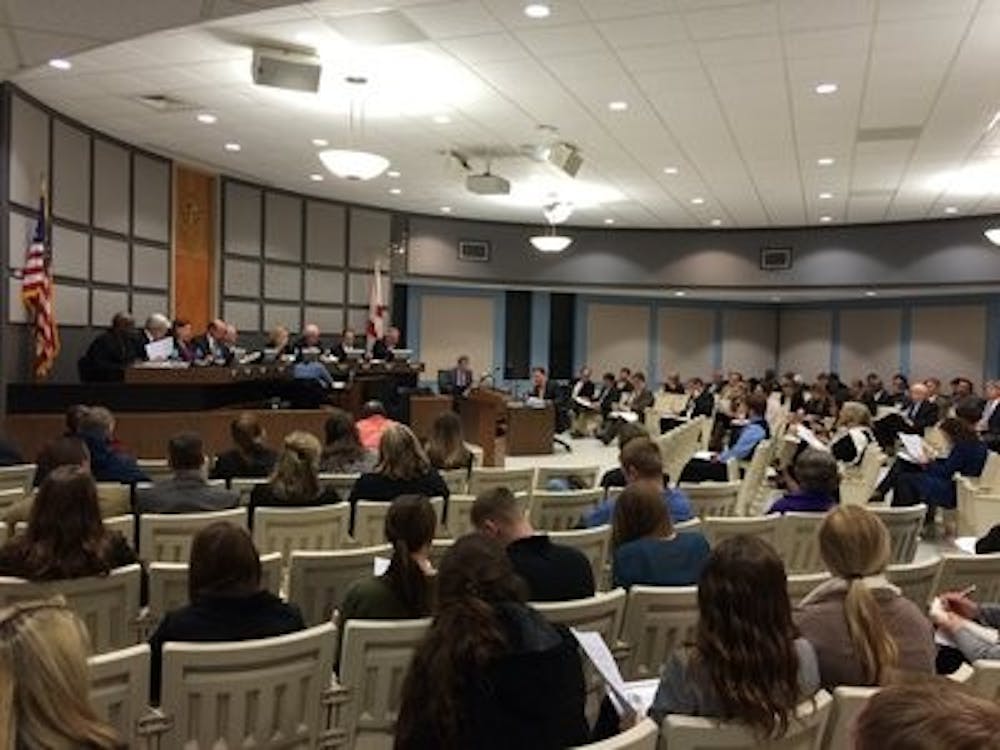 Residents listen to the Auburn City Council discuss the proposed moratorium. (Pierce Ostwalt | Community Writer)
