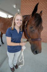Rachel Pfeifle, a fourth-year student at Auburn University’s College of  Veterinary Medicine, has been awarded a national $75,000 Coyote Rock  Ranch Veterinary Scholarship.