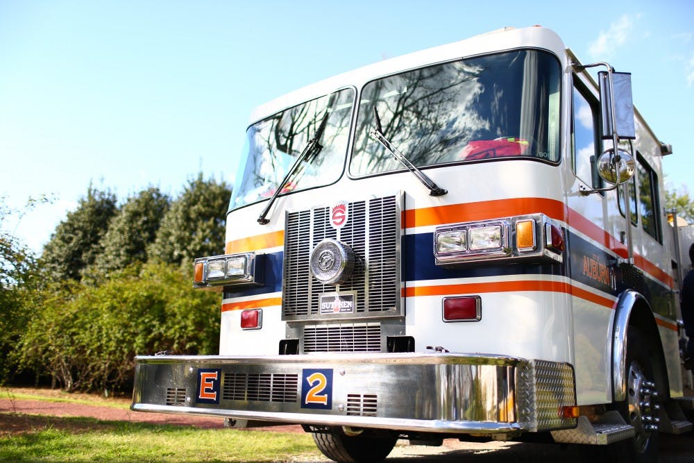 A firetruck sits ready to go at a moments notice. (Kenny Moss | Assistant Photo Editor) 