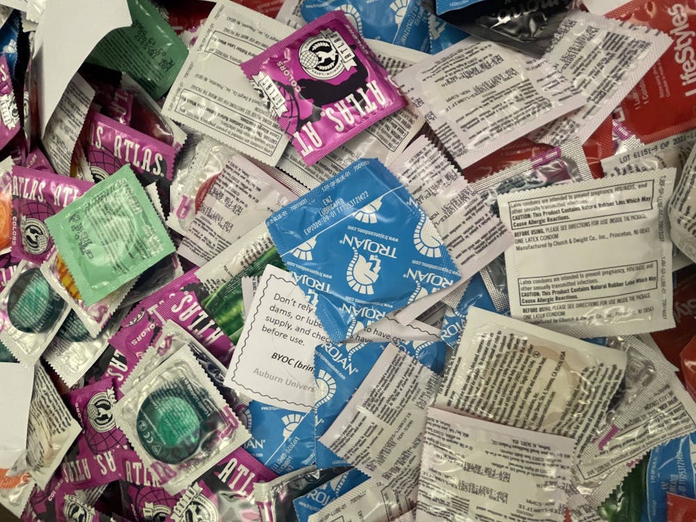 <p>A picture of condoms taken in the student center on Aug. 19, 2021.&nbsp;</p>
