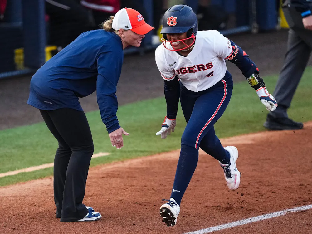 AUBURN, AL - MARCH 18 - Auburn's Ma'Nia Womack (2) during the game between the #24 Auburn Tigers and the Jacksonville State Gamecocks at Jane B. Moore Field in Auburn, AL on Wednesday, March 18, 2026. Photo by Noelle Iglesias/Auburn Tigers