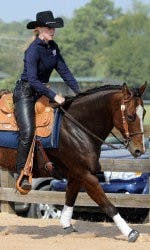 Hailey Munger competing in the Horsemanship event. (Courtesy of Auburn Athletics)