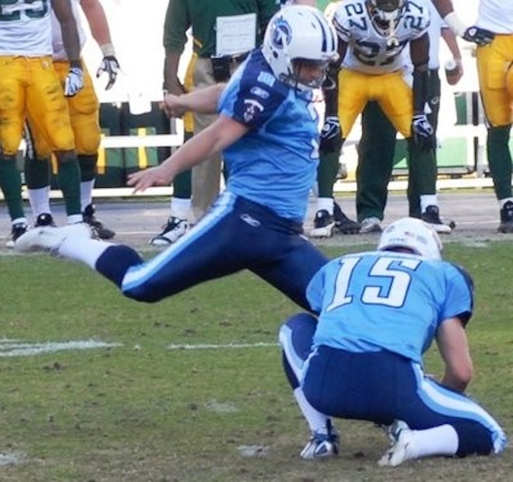 Bironas played for Auburn from 1997-1999. During the 1998 season, Bironas was 12 of 16 on field goals, earning him a semi-finalist spot for the Lou Groza award, given to the nation's top kicker. Bironas transferred to Georgia Southern for the final year of his eligibility in 1999.