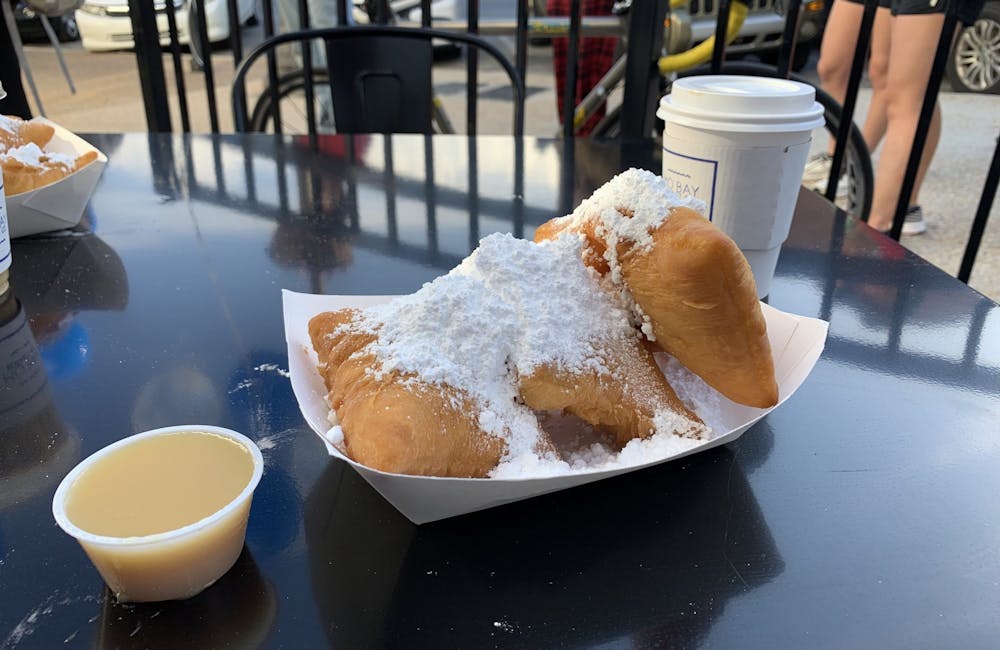 Mo'Bay Beignet Co. sells beignets, syrups, coffee and other drinks.