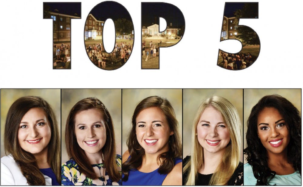 Left to right: Leah Bostany, Kelsey Guyan, Kate Hardman, Maggie Smith and Victoria Starks.