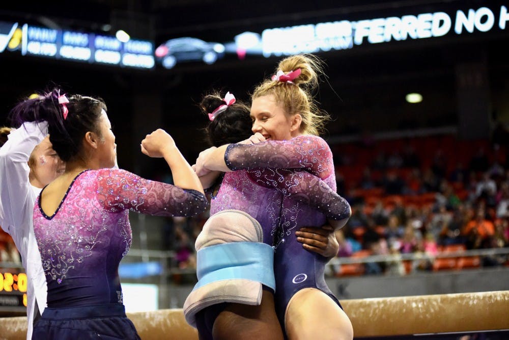 <p>Auburn Gymnastics defeats Iowa on Friday, Jan. 4, 2019, in Auburn, Ala.&nbsp;</p>