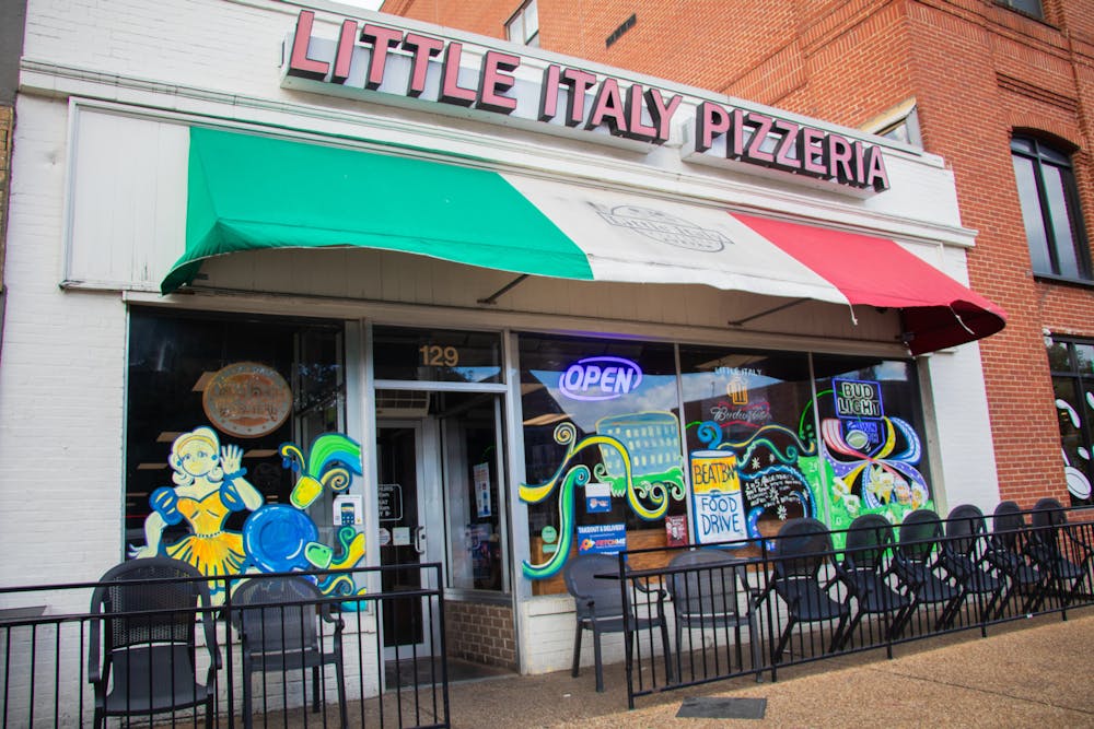 The front entrance to Little Italy Pizzeria on October 25, 2023