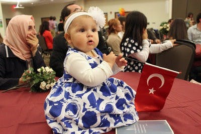 Nine-month-old Meryem Nane is the daughter of Erkan Nane, Turkish immigrant and associate professor of stochastic analysis. (Ellen Jackson | Contributing Photographer)