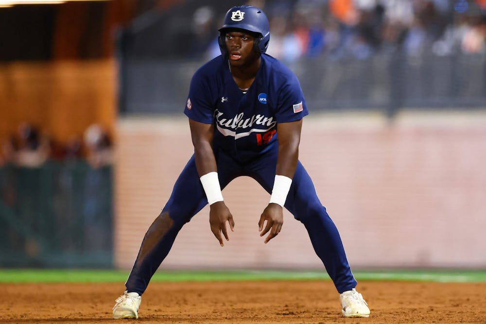 AUBURN, AL - MAY 30 -  during the 2025 NCAA Tournament Regional game between the (4) Auburn Tigers and the Central Connecticut Blue Devils at Plainsman Park in Auburn, AL on Friday, May 30, 2025.

Photo by Zach Bland/Auburn Tigers