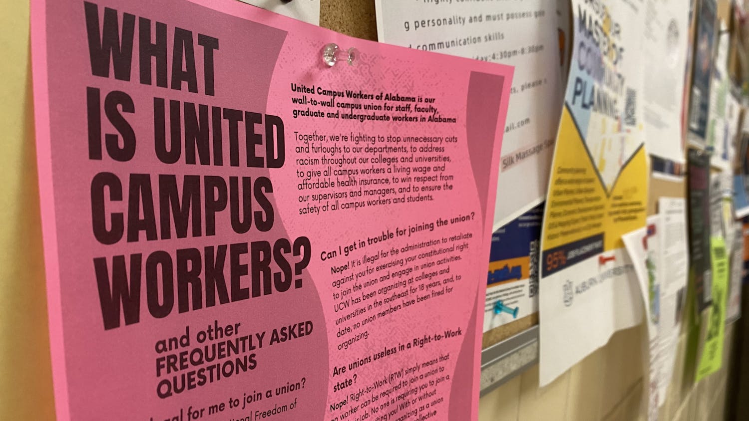 United Campus Workers flyer