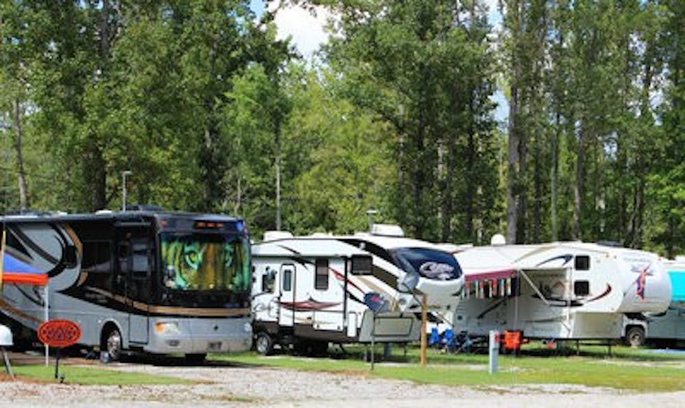 University Station Motor Coach and RV Resort is a home away from home on gameday weekends. (Nickolaus Hines | Community Reporter)