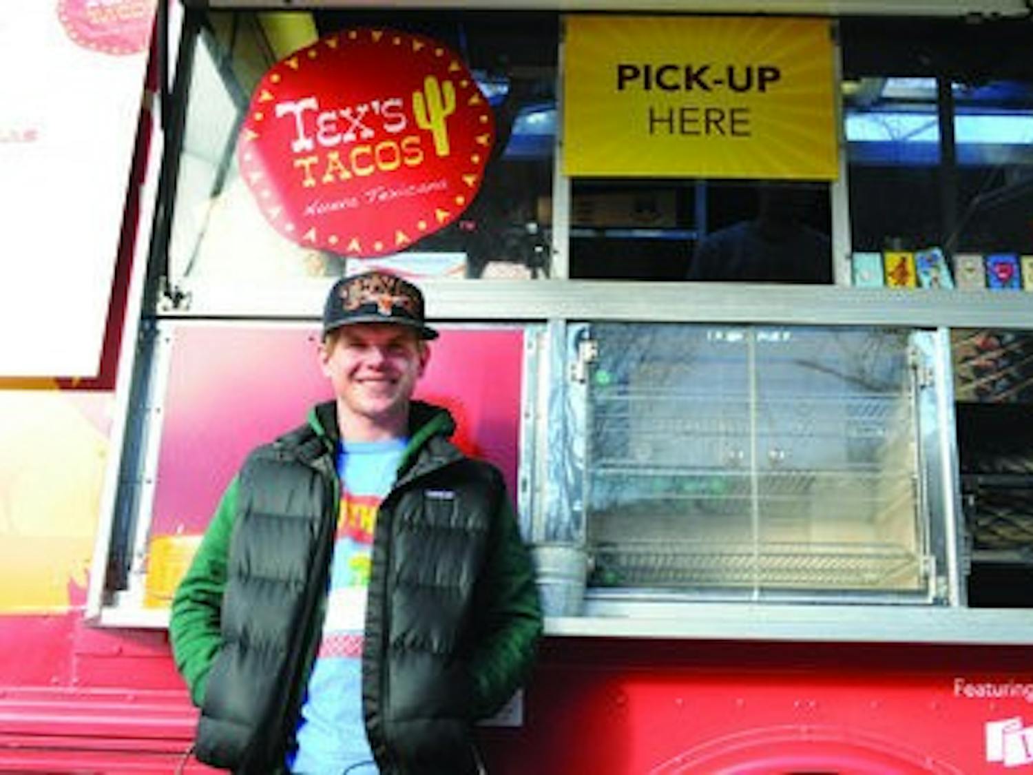Mac Helms started Tex's Tacos with his business partner Harrison Jones in April 2011 with no prior experience in the food industry. (Christen Harned / ASSISTANT PHOTO EDITOR)