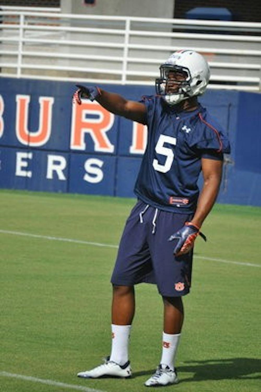 Ricardo Louis returning punts in practice.