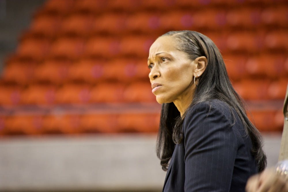 Auburn coach Terri Williams-Flournoy&nbsp;watches her team during the second half of&nbsp;Auburn vs Southern University on Saturday, Dec. 9 in Auburn, Ala.