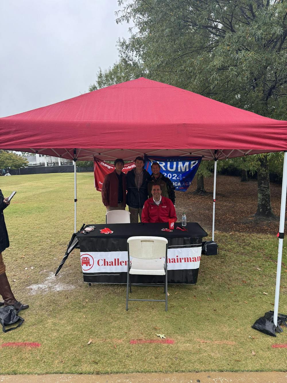 <p>On Oct. 29, AUCR host ALGOP Chairman John Wahl at the Challenge the Chairman event on Cater Lawn.</p>