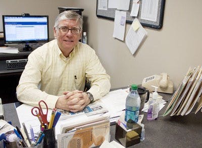 David Sutton, professor of communication, is known for being the funniest professor in his department. (Emily Adams / photo editor)