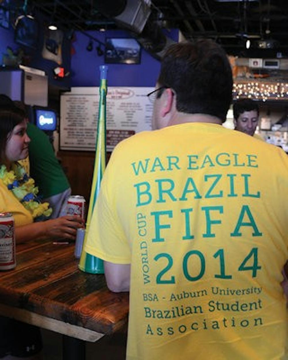 Brazil fans have gathered at Moe's Original Bar B Que for World Cup matches. (Raye May | Photo & Design Editor)