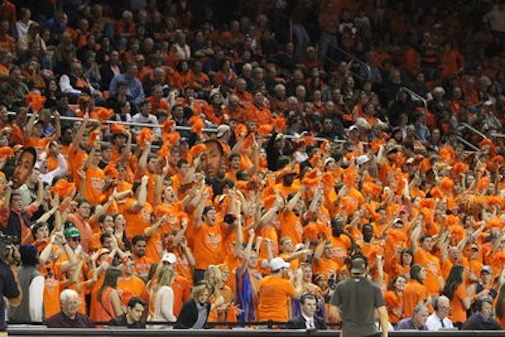 The Jungle gets pumped up before the Kentucky basketball game Jan. 19. (Katherine McCahey / ASSISTANT PHOTO EDITOR)