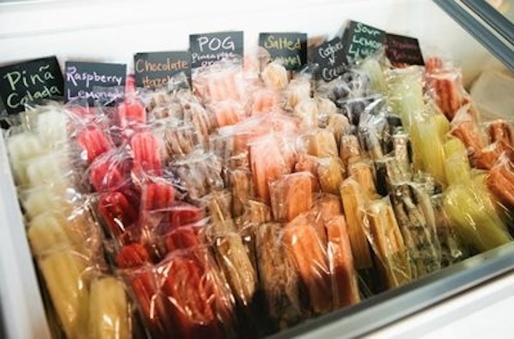 The Overall Company Popsicle flavors include lemon-lime, cookies 'n' cream, chocolate hazelnut, blueberry banana, strawberry balsamic, avocado, salted caramel, blackberry yogurt and more. (FILE PHOTO)