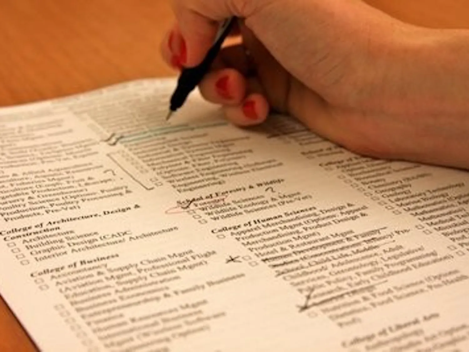 Many students change their majors-often more than once. (Chelsea Wooten / PHOTO EDITOR)