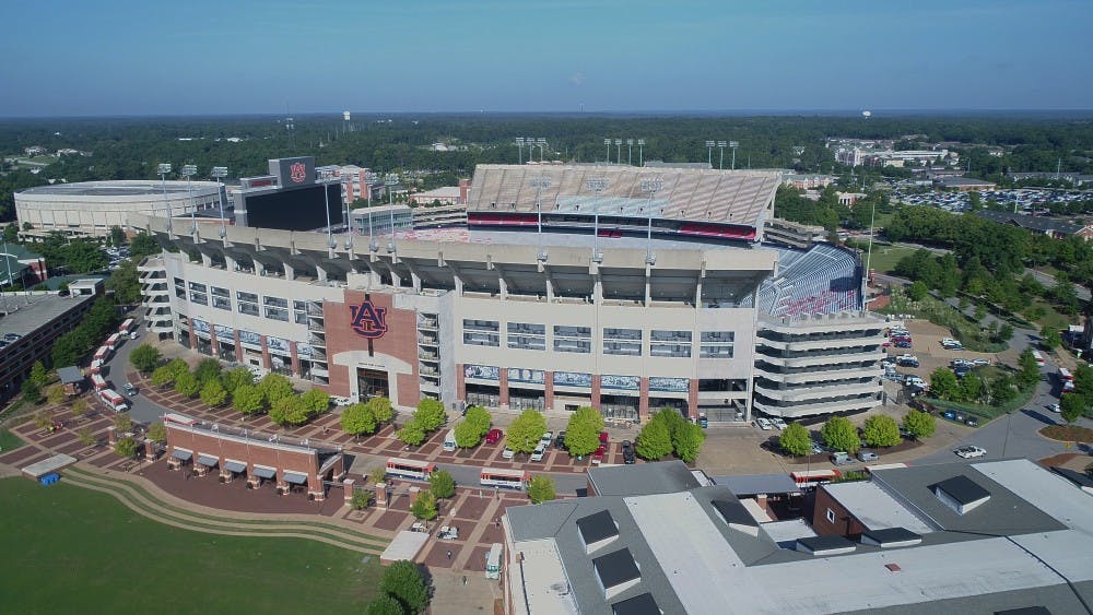 The Auburn Tigers play in Jordan-Hare Stadium in Auburn, Ala.