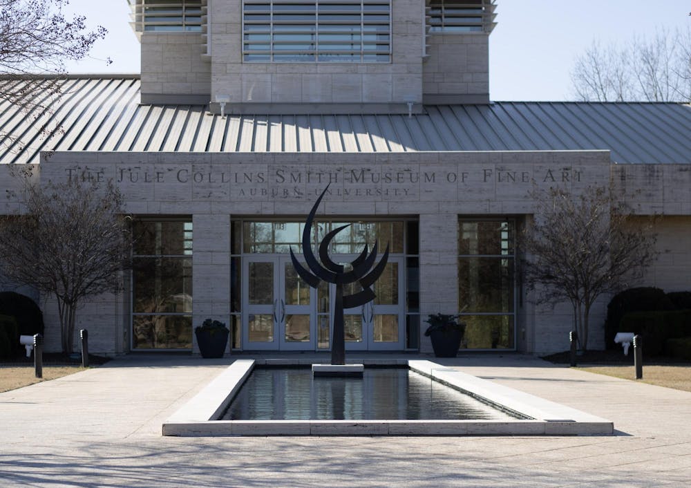 <p>The front entrance of the Jule Collins Smith Museum of Fine Arts on Wednesday, Jan. 28.</p>