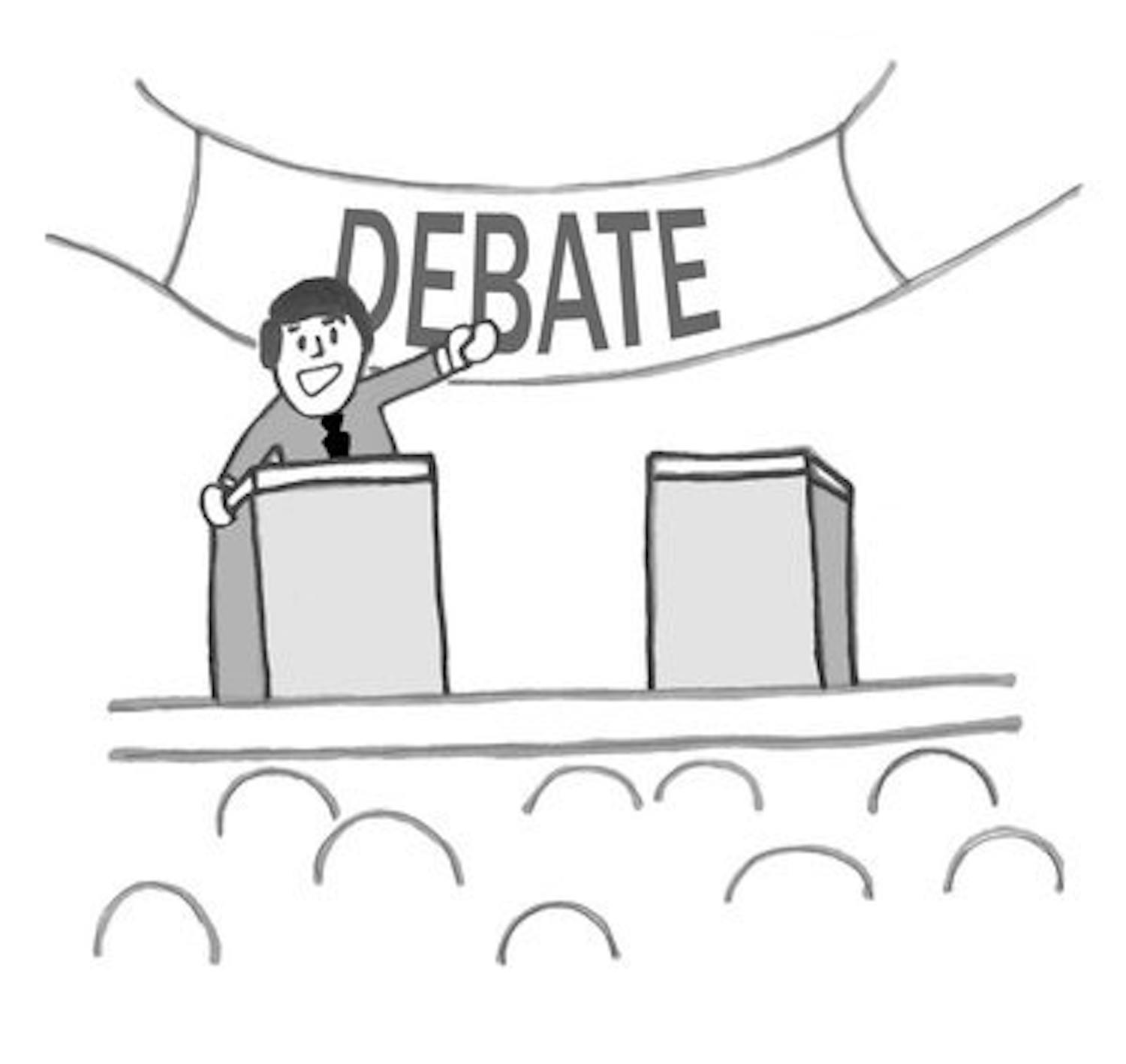 debate cartoon