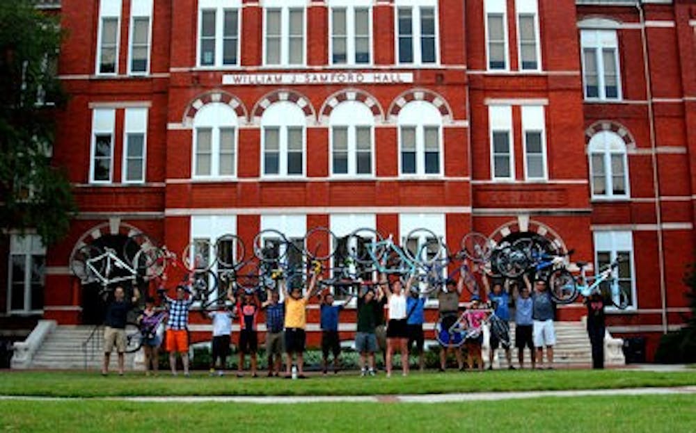 Critical Mass rode from Samford Lawn to Town Creek Park and back the night of Aug. 30 to raise awareness for bikers around town.