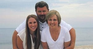 Dennis Calvert, Lauren Calvert and Tammy Calvert (right) celebrate their last beach trip together. Tammy was diagnosed with breast cancer Feb. 14, 2011. (Courtesy of Lauren Calvert)