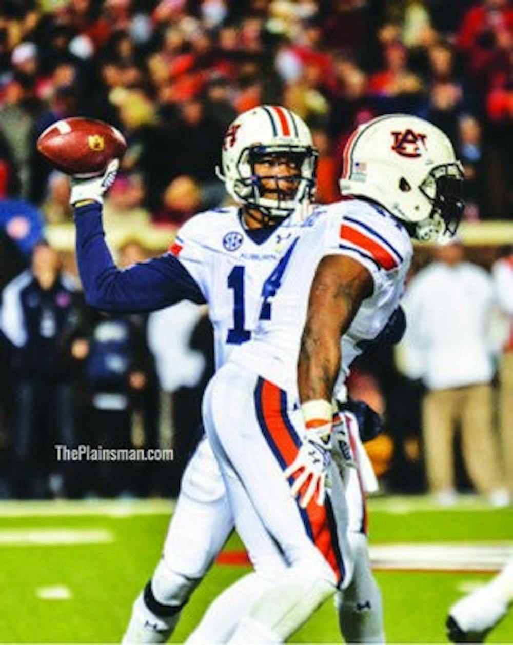 Passing is an area Marshall has made huge strides to be effective in since last season, and the senior's league-leading 156.6 pass efficiency rating in 2014 SEC games proves it. (Raye May l Photo Editor)