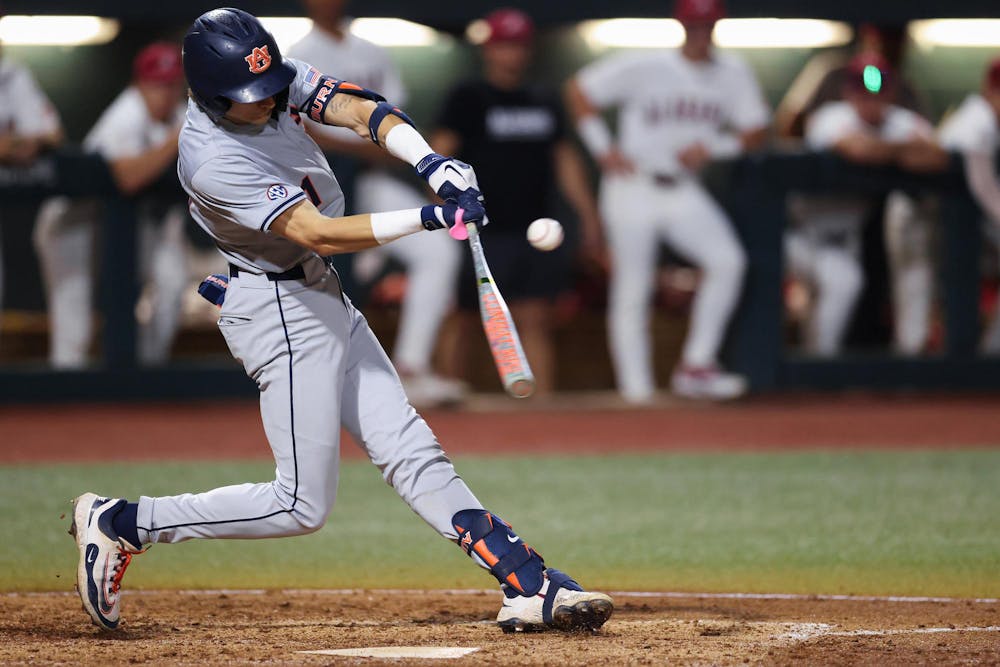 <p>TUSCALOOSA, AL - MARCH 27 - Auburn's Brandon McCraine (11) during the game between the #5 Auburn Tigers and the #22 Alabama Crimson Tide at Sewell-Thomas Stadium in Tuscaloosa, AL on Friday, March 27, 2026. Photo by David Gray/Auburn Tigers</p>