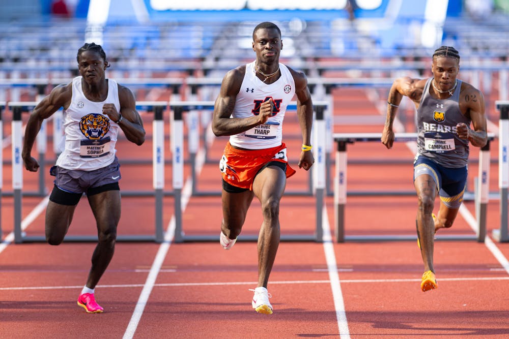 <p>EUGENE, OR - JUNE 05 - Ja’Kobe Tharp during Day 1 of the NCAA D1 Outdoor Track and Field Championships at Hayward Field in Eugene, OR on Wednesday, June 5, 2024.</p>
<p><br></p>
<p>Photo by David Gray/Auburn Tigers</p>