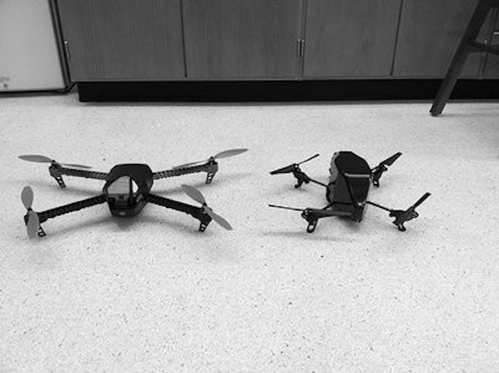 Two quadcopters that are part of Auburn's fleet. (Contributed by Chase Murray)