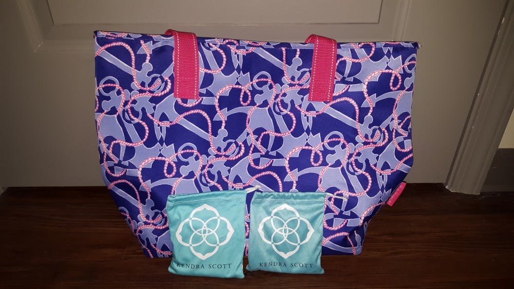 Lilly Pulitzer handbags and Kendra Scott products can be expensive, but online shopping offers affordable prices.