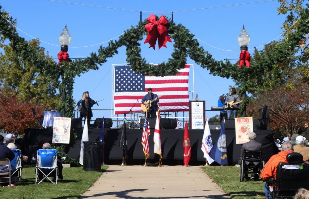 New American Freedom Train Band plays patriotic music at 10:00 am on Nov. 10, 2018, in Opelika, Ala.