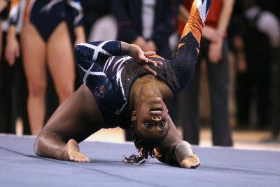Bri Guy was also named to the All-SEC second team earlier this year and posted the five highest scores for floor routine this season. (Rebecca Croomes / PHOTO EDITOR)