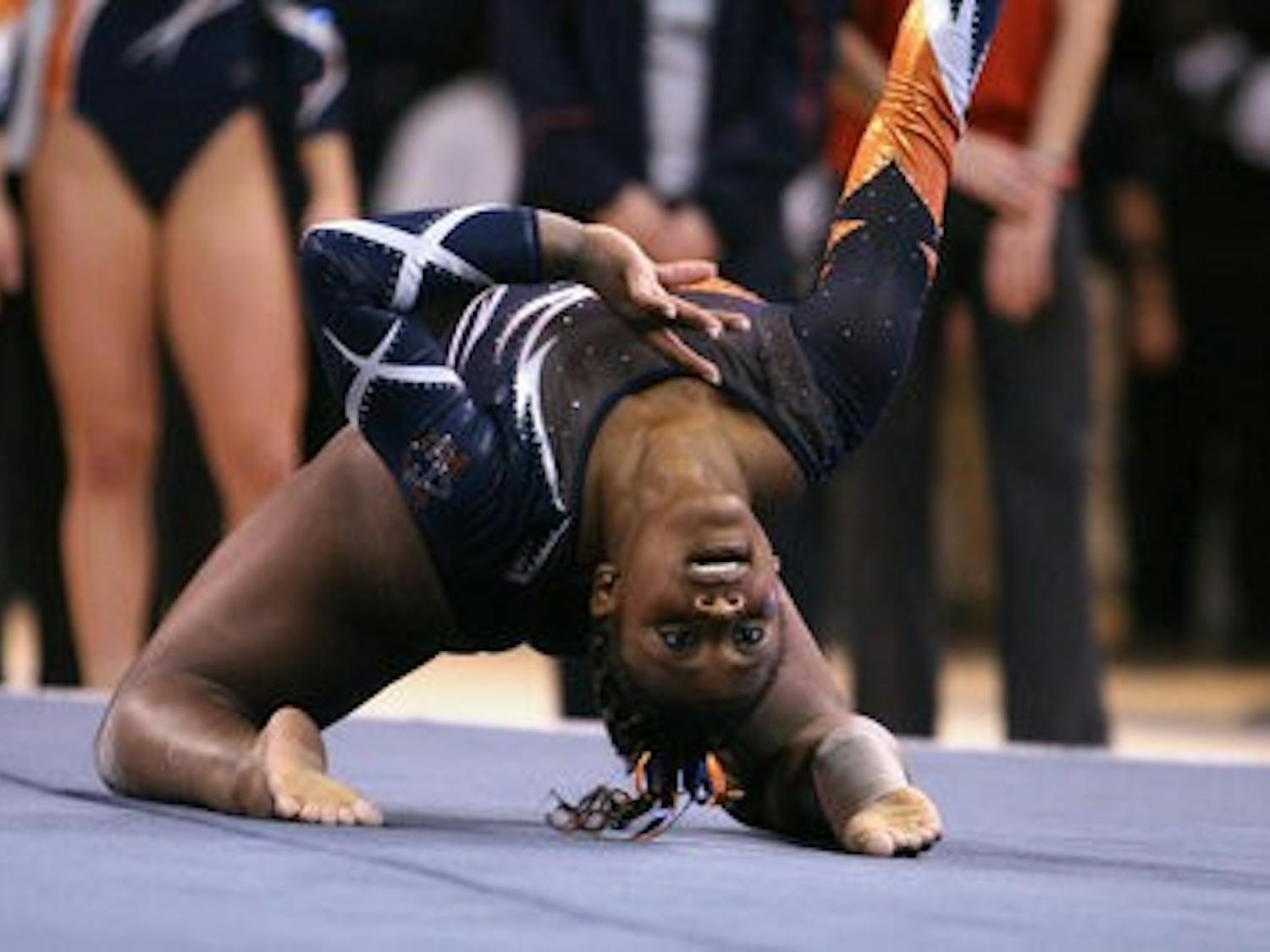 Bri Guy was also named to the All-SEC second team earlier this year and posted the five highest scores for floor routine this season. (Rebecca Croomes / PHOTO EDITOR)
