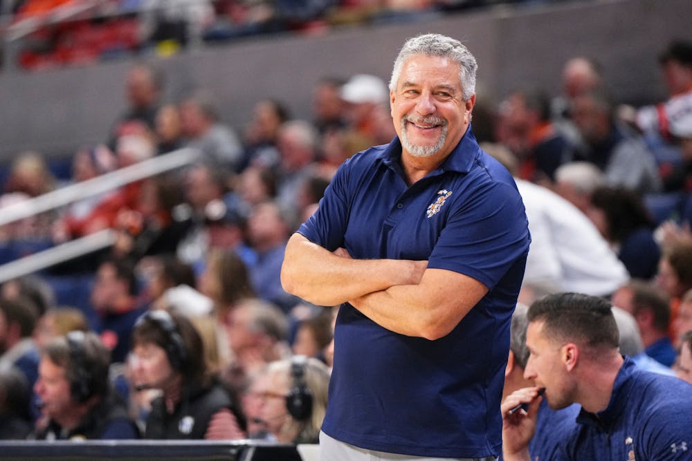AUBURN, AL - JAN 20 - Auburn Men's Head Coach Bruce Pearl during the game between the #13 Auburn Tigers and the #22 Ole Miss Rebels at Neville Arena in Auburn, AL on Saturday, Jan. 20, 2024. 

Photo by Zach Bland