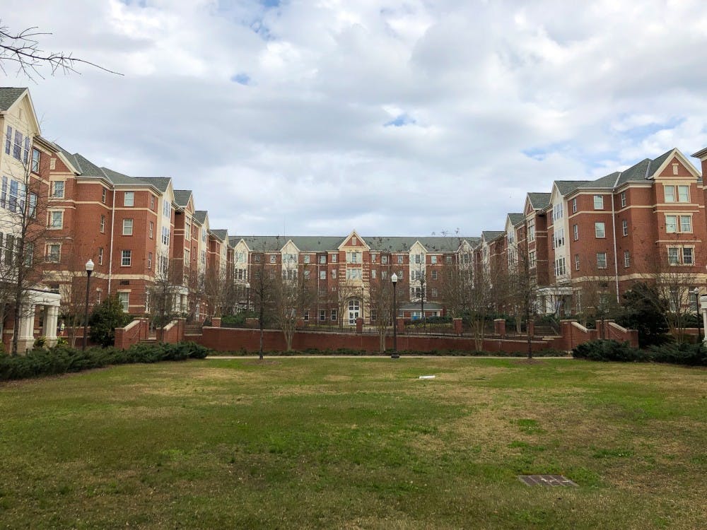 <p>Village dorm buildings on Auburn University’s campus.</p>