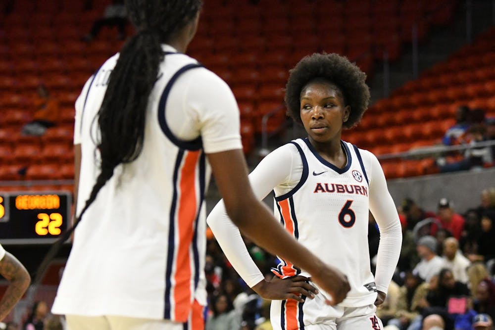 Khady Lehe (6) preparing to make free throws after a foul against her during the Auburn vs Georgia game on Monday, February 23, 2026.