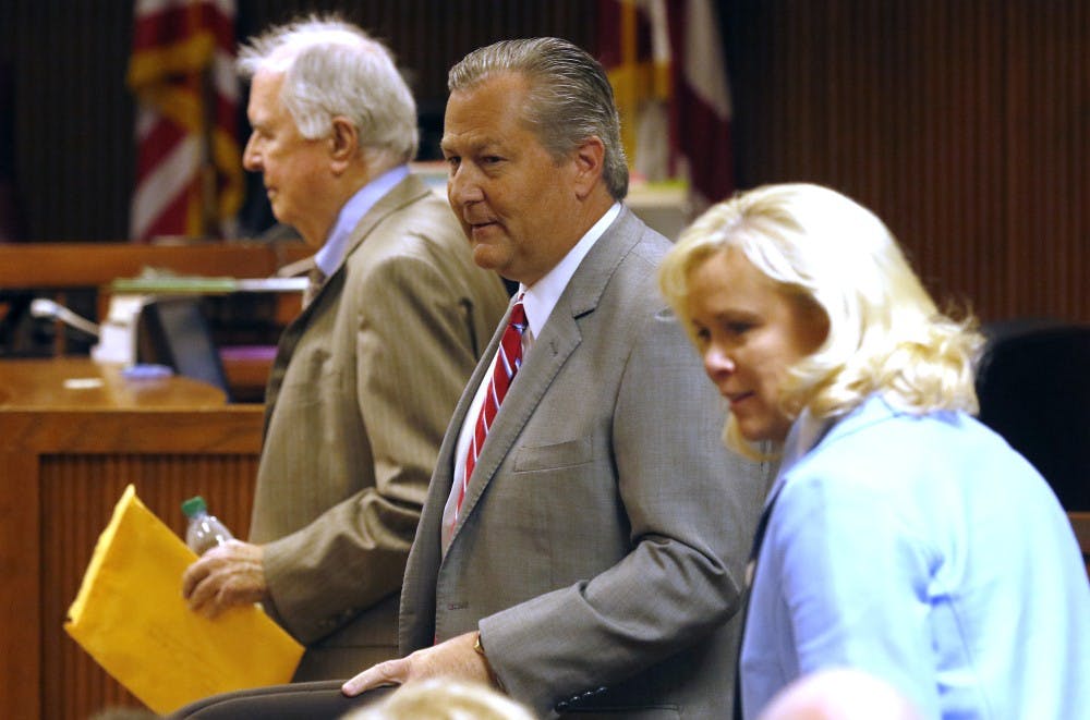Mike Hubbard enters the courtroom for sentencing  on Friday, July 8, 2016, in Opelika, Ala.Todd Van Emst/Opelika-Auburn News/Pool