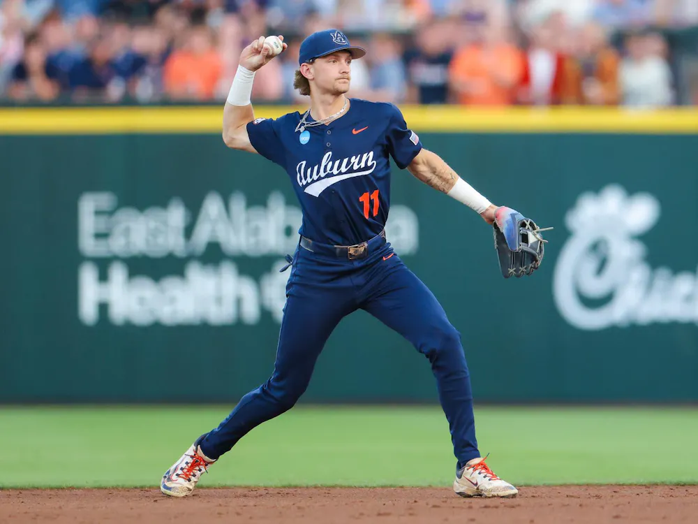 AUBURN, AL - JUNE 05 - Auburn's Brandon McCraine (11) during the game between the (4) Auburn Tigers and the Ole Miss Rebels at Plainsman Park in Auburn, AL on Friday, June 5, 2026.
Photo by Zach Bland/Auburn Tigers