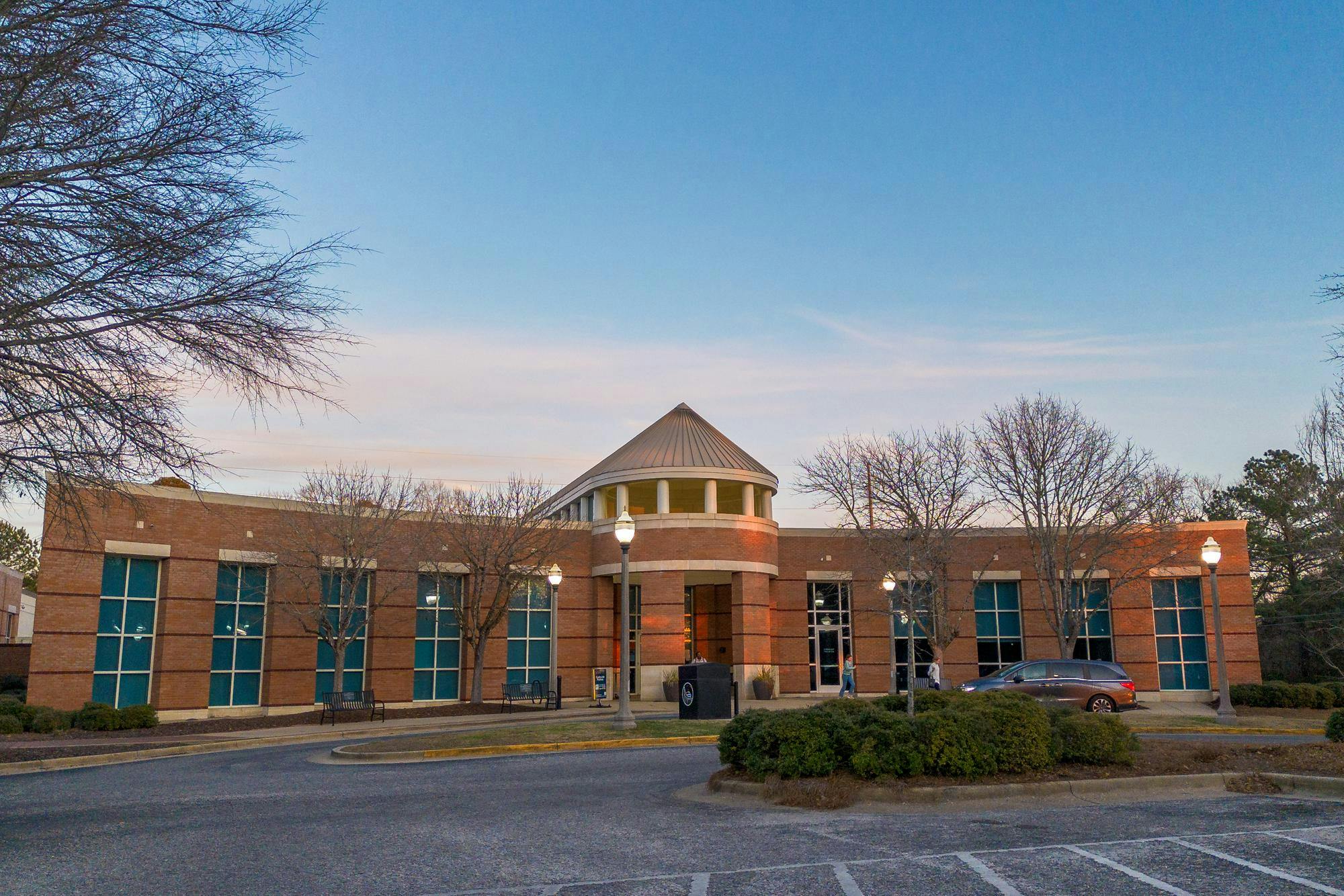 The Auburn Public Library front entrance.