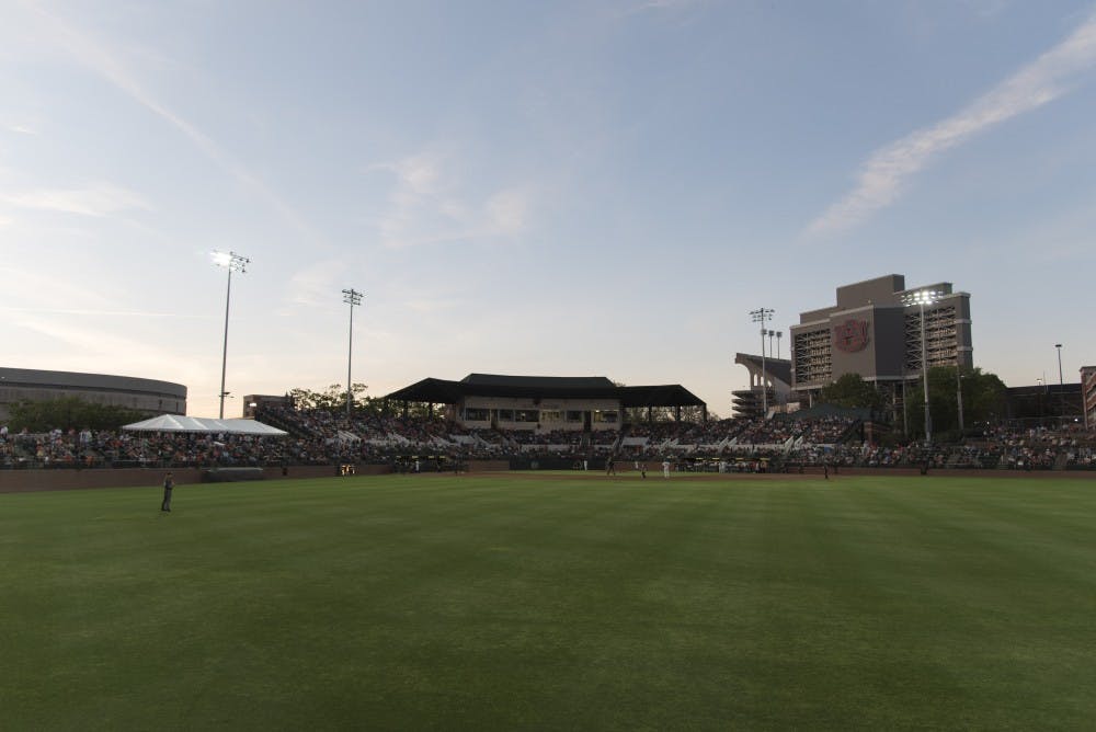 Full crowd on hand during Auburn Tigers baseball vs. Georgia Tech. on Tuesday, April. 4, 2017, in Auburn, Ala.
