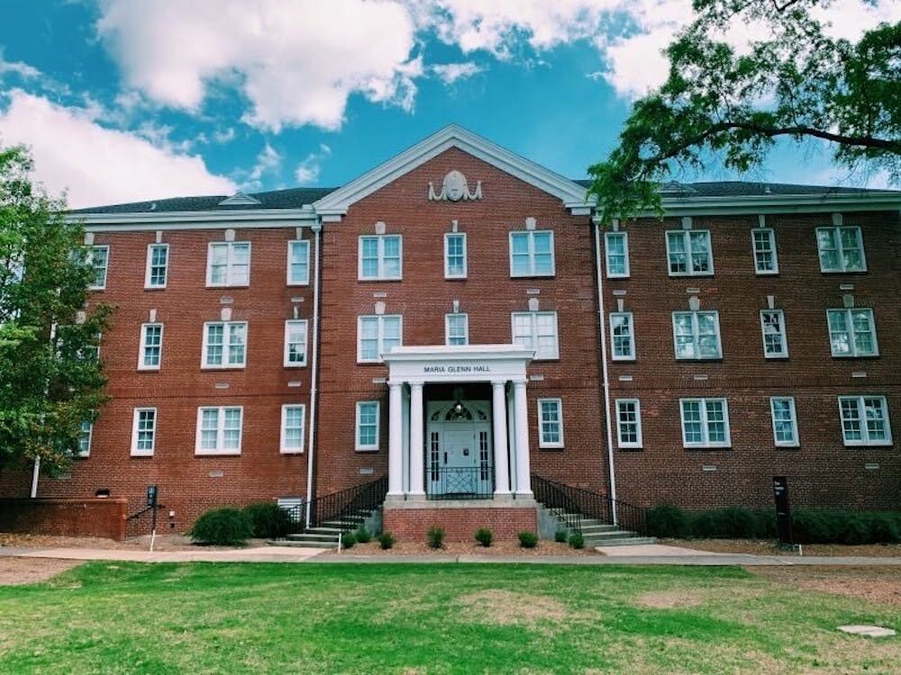 <p>Maria Glenn Hall in The Quad on March 28, 2020, in Auburn, Ala.</p>