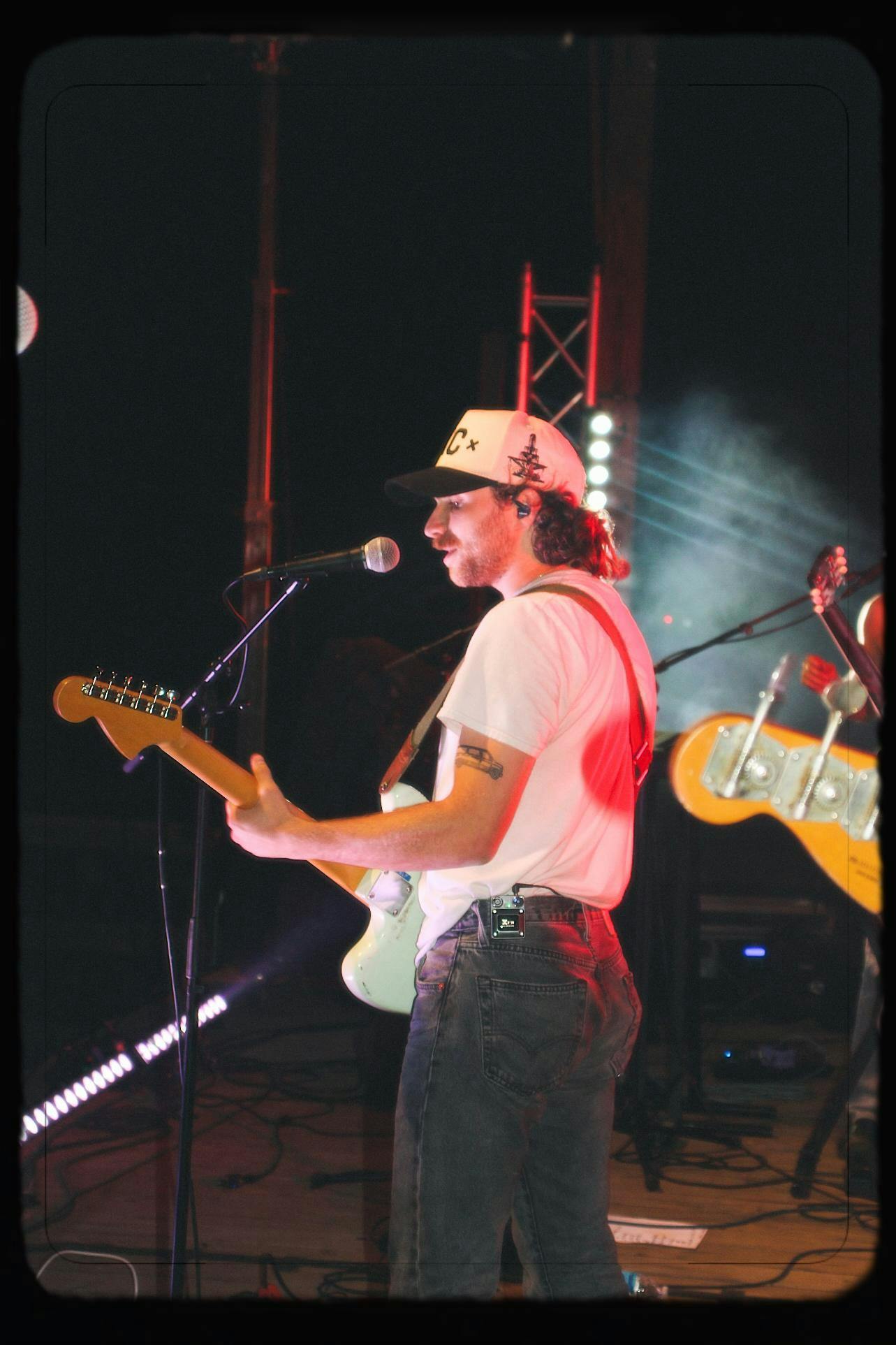 Sammy Elfanbaum, lead singer and rhythm guitarist of Post Sex Nachos, performs the headlining set at AubFest VII on Saturday, Oct. 4.
