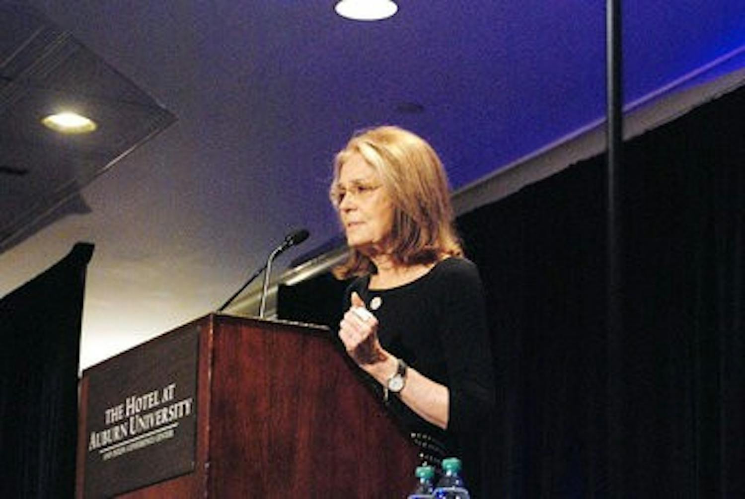 Gloria Steinem lecture upclose