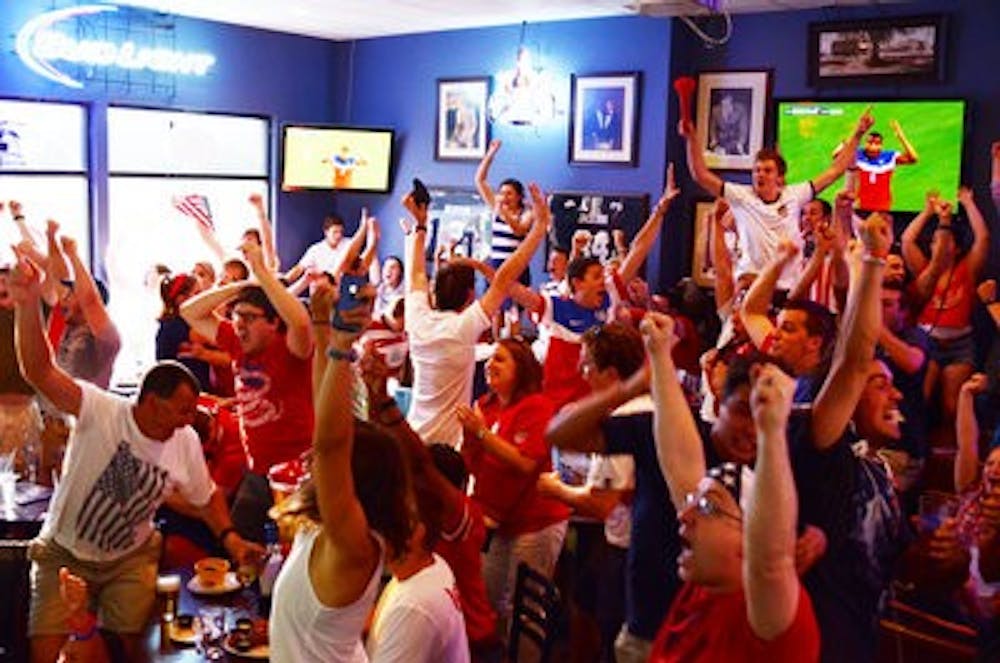 United States Men's National Team fans celebrate the team's 2-1 victory over Ghana in their first game of the 2014 World Cup (Raye May / Photo and Design Editor)
