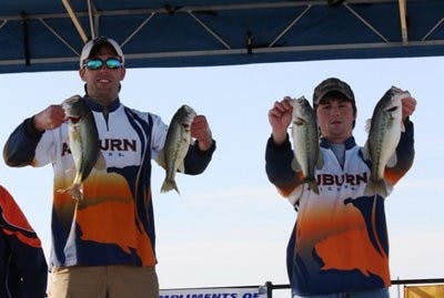 Daniel Holland and Eric Terrell show off after the first day of the second tournament event. (Contributed)
